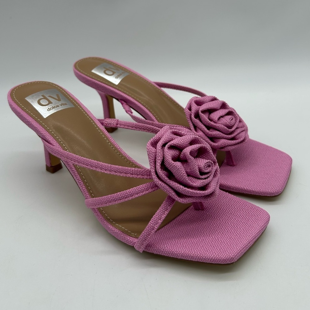 Dolce Vita Zelly Pink Strappy Heels | Open Back Mule Style | Size 9 | New In Box - Picture 4 of 10